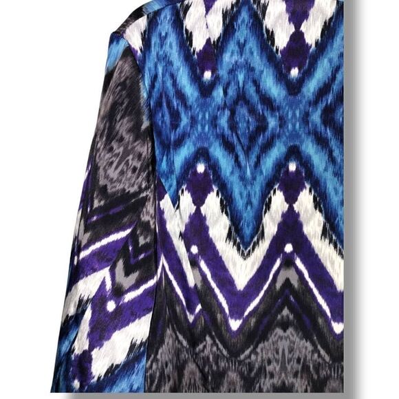 VTG Maude Womens Silk Blazer Size Medium Black Blue Lining 80s - Picture 9 of 11
